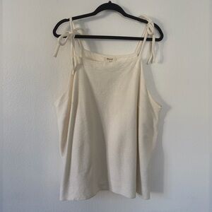Madewell Cream Tie-Shoulder Tank Top